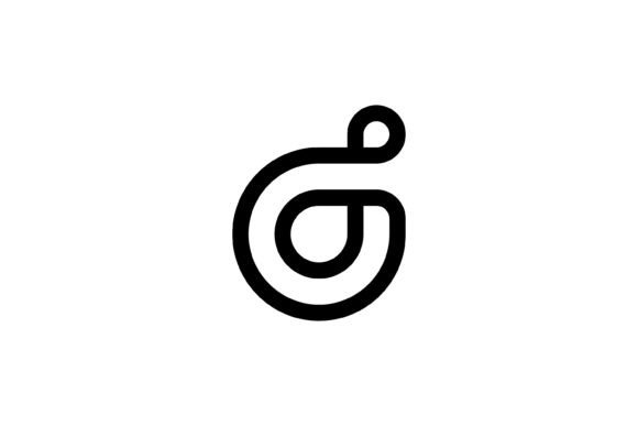 Black Letter D Outline Logo