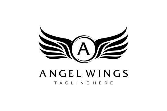 Evaluating the Black Letter A Angel Wings Logo for Professional Brand Identity
