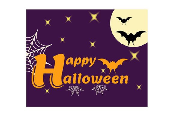 Halloween Black Letter Design Vector