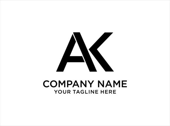 Initial Letter AK Logo Template Design