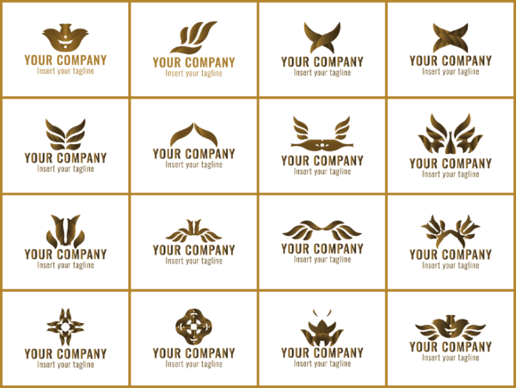 Logo Gold Gradation Bundle 16: Elevating Brand Identity with Modern Luxury