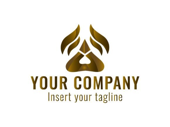 Logo Gold Gradation Two Wings: Elevating Brand Identity with Luxury and Elegance