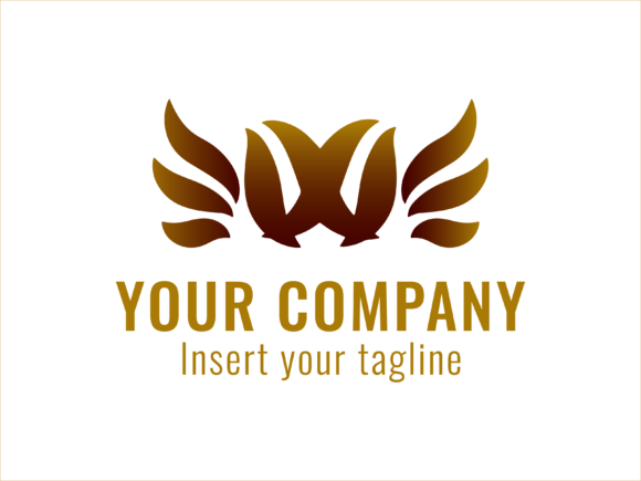Logo Gold Gradation Winged Ornament