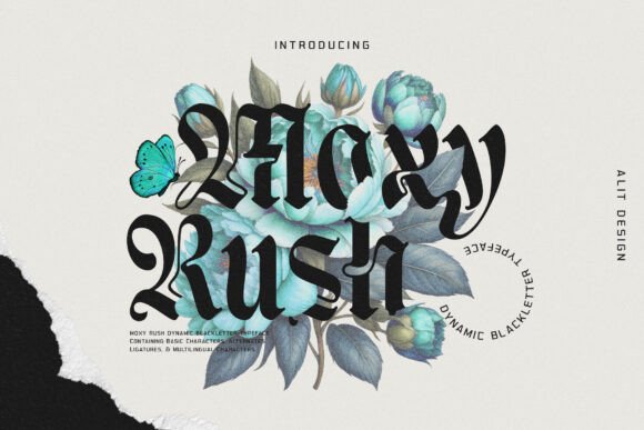 Moxy Rush: Elevating Visual Communication Through the Fusion of Blackletter and Modern Design